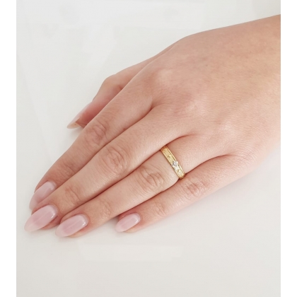 Złoty Różaniec na palec pierścionek, obrączka próby 585